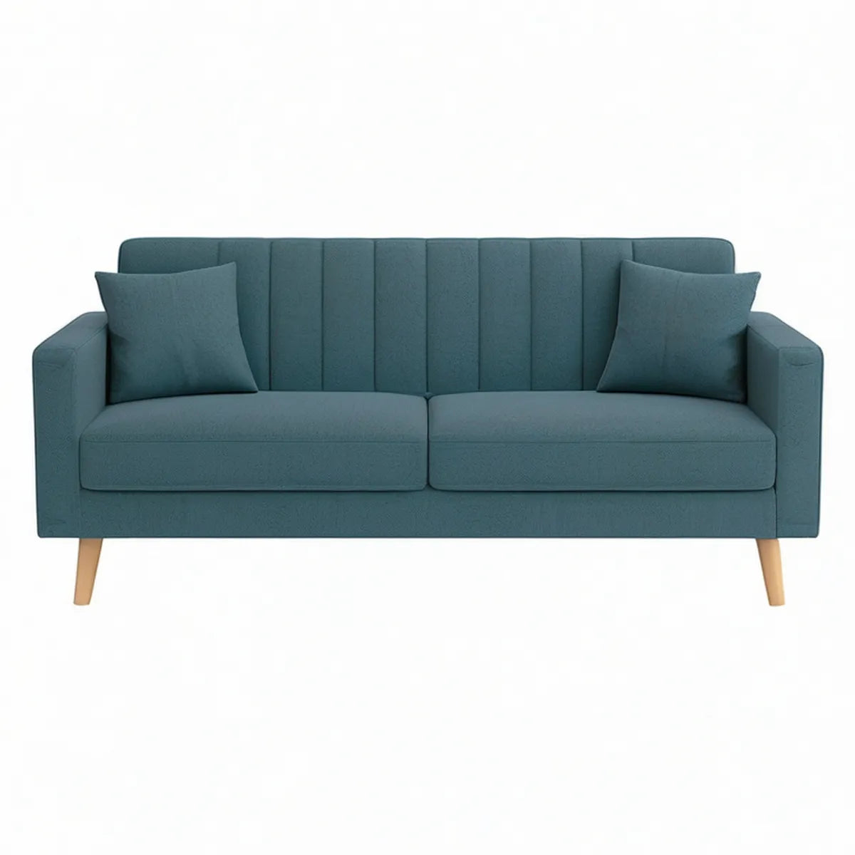 2-Sitzer-Sofa, 160 x 80 x 84 cm, Polyesterbezug in Petrol