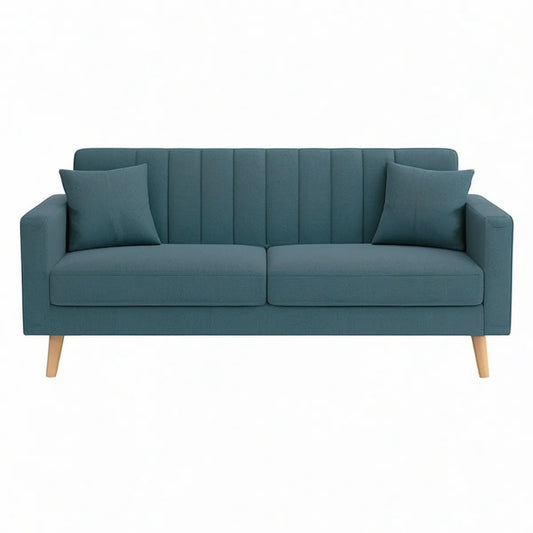 2-Sitzer-Sofa, 160 x 80 x 84 cm, Polyesterbezug in Petrol